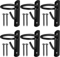 Dunzy 6 Pcs Bucket Hooks for Horses Bucket Hangers Holder Metal, Black