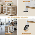 42" Furniture Style Large Dog Crate with Wheels, Metal Chew-Resistant Dog Kennel Indoor for Large & Medium Dogs, 41.9" W