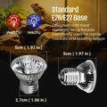 CALPALMY 4-Pack 50W UVA+UVB Bulbs | Heat and Light for Reptiles and Amphibian Tanks, Terrariums and Cages | Works with V