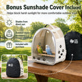 Bird Carrier Backpack for Small Medium Birds, Bird Travel Cage with Adjustable 2 Wooden Perches, Removable Tray, Feeder 