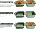 Collapsible Dog Bowls, 2-in-1 Portable Food and Water Feeder