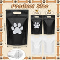 Gersoniel 50 Pcs Paw Dog Treat Bags Gift Bags with Window Resealable Stand up Plastic Zipper Pouches for Canine Delights