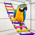 Bird Toys for Parrots Parrot Bridge, Swing Toys, and Ladders for Macaws, African Greys, Budgies, Cockatiels & Parakeets - Wooden Bird Ladder and Swing Toys for Play and Training (12.5Inch - 5 Ladders)