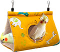 Rypet Bird Bed for Cage Warm Bird Hammock Nest House Large Parrot, Yellow M