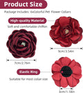 UBQUBQ Dog Collar Accessories Pack of 6, Decorative Flower Charms for Dog and Cat Collars