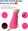 Petglad Waterproof Dog Winter Coat with Pocket, Fleece Snow Vest for Dogs