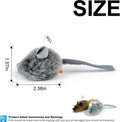 TTcat 2Pcs Silvervine Feather Mice for Cats and Kittens,Interactive Cat Mice Toy,Melody Chaser Cat Play Squeaking Mice.