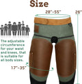 Antidious Professional Farrier Chaps Leather Farrier Apron with Adjustable Belt and Knees Straps Hoof Trimming, 2 Pocket