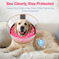 Didopet Sponge Dog Cone After Surgery, No Inflation Required Dog Donut Collar to Stop Licking, Inflatable Cone Alternatives for Large Pets, Soft Recovery Collar with Protective Shield (Donut, XL)