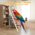 3 Pcs Natural Wooden Bird Cage Ladder Set 6 Step/7 Step/8 Step Bird Ladder Birds Cage Accessories Climbing Toys Wood Per