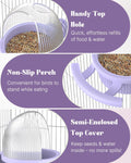 Pawfly No Mess Bird Feeder with Water Dispenser, Food and Water Bowl for Parakeet, Parrot, Cockatiel, Budgie and Lovebir