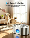 4.2Gal Extra Large Dog Water Fountain, Stainless Steel Pet Water Fountain