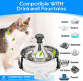 MyfatBOSS Cat Water Fountain Filter Replacement, Pet Fountain Replacement Foam Filters Compatible with Petsafe Drinkwell Pet Fountain Filters for Drinkwell Stainless Steel 360 Water Fountain 12PCS