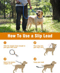 lynxking Dog Leash Slip Lead, Braided Padded Loop Leash 5ft 6ft 8ft