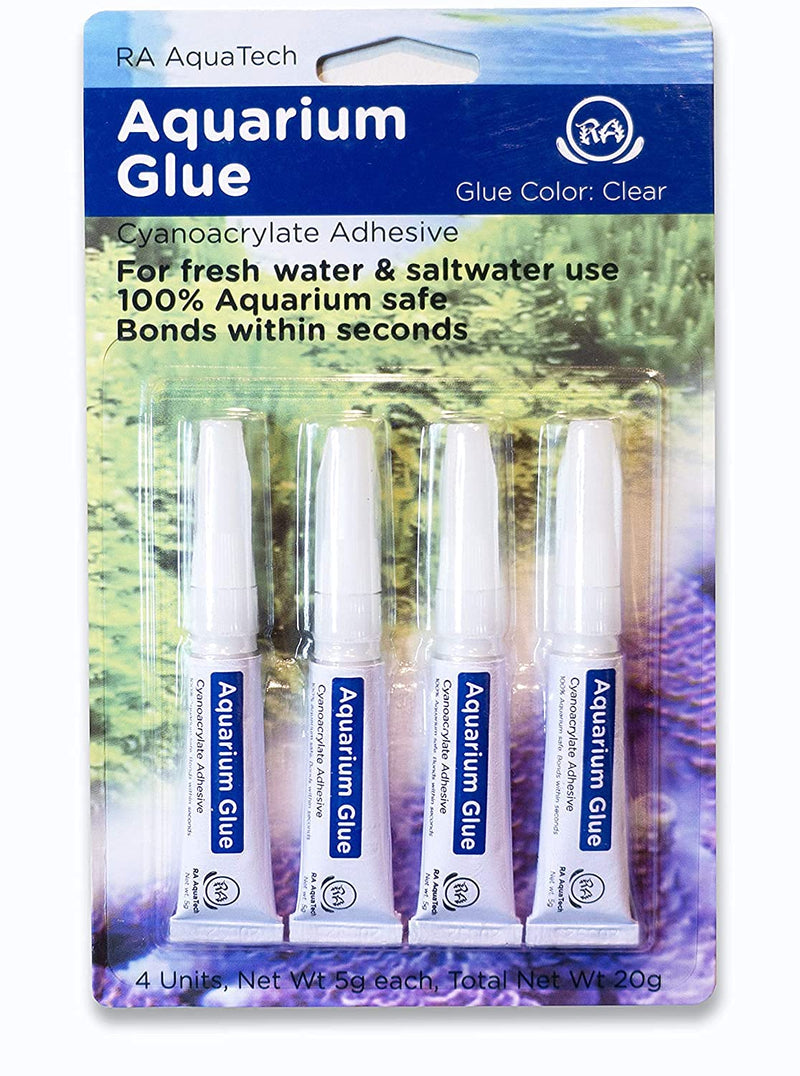 Aquarium Glue Clear for Plants Corals aquascaping Instant Aquarium Safe (4pcs Pack)