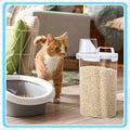 Teenyyou 4 Pcs Cat Litter Storage Container with Airtight Lid and Handle Cat Litter Storage Bin with Spout Sealable Heavy Duty Kitten Bucket