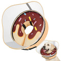 Supet Raised Inflatable Dog Cone After Surgery - Adjustable Recovery Donut Collar with Removable Shield to Stop Licking Wounds & Protect Stitches - Soft Dog Cone Alternative for Large Dogs (Brown,L)