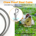Chew Proof Dog Car Seat Belt, 2 in 1 Steel Cable Dog Car Accessories Headrest Restraint Doggie Car Seatbelt for Medium L