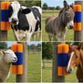 Livestock Scratching Brush, 2 Pack for Cattle, Horses and Goats, Cow Scratcher for Wall or Fence Post Mounting, Grooming