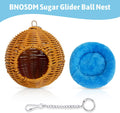 BNOSDM Sugar Glider Pouch, Pet Glider Cage Sleep Bag Squirrels Playing Hideout Hanging Hammock with Warm Cotton Pad Smal