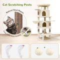 Globlazer 66inch Corner Cat Tree Tower for Indoor Large Cats, C66