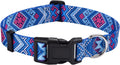 S (Neck 9.8-15.7", Width 5/8")/Blue Ethnic Style