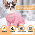 2 Pack Dog Sweaters for Small Dogs Girl Boy Fleece Puppy Sweater Warm Thick Pet Sweatshirt Winter Dog Clothes for Teacup Dog, Yorkie, Chihuahua, Pug, Cat,XXS,Pink Purple