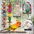 Bird Perch Bird Toys Parakeet Toys,Bird Cage Accessories Wooden Chew Toys Perch Stand for Parrot Conure Cockatiel Lovebird Parrotlet Budgie Finches and Other Small to Medium Sized Birds