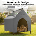 Zooba Large Dog House Outdoor, 36in Elevated 2-in-1 Cot & Canopy