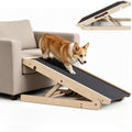 40" Dog Ramp for Couch & Low Bed – Extra Wide 16” Non-Slip Walking Surface, Load 200 lbs, Adjustable Pet Ramp with 4" Top Platform for Small Senior Dogs Dachshund Corgi – Dog Stairs Alternative