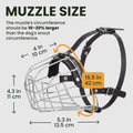 BRONZEDOG Stainless Steel Wire Basket Dog Muzzle for Rottweiler, Large Dogs