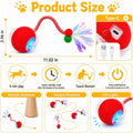 Interactive Cat Toy Ball, Smart Moving Pet Toy for Cats & Dogs