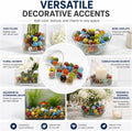 20 Pcs Assorted Glass Marbles, 16mm/0.63 Inch Glass Marbles Bulk, Cats Eye Marbles for Marble Bounce Game, Vase Fillter,