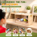 Rypet Parakeet Nesting Box Transparent Design, Thwartwise Bird Nest Breeding Box with Perch Wood Bird Cage House for Cockatiel Lovebirds Budgie Finch Parrotlets Canary S