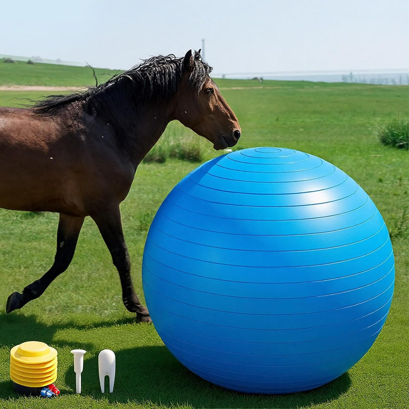 48 Inch Giant Herding Ball, Anti Burst Ball, Horse Toys for Horse Entertainment Play, Pump Included
