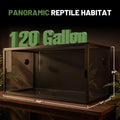 120 Gallon Reptile Tank, 4x2x2 Reptile Enclosure for Bearded Dragon, Snake, Ball Python & Chameleon, Aluminum Alloy Rept