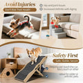 2026 Upgraded Small Dog Ramp for Couch Foldable, 5 Ajustable Height | Height from 9.8" to 20.5", Portable Stable Pet Ste