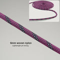 BTINESFUL 8ft 15ft 20ft 30ft Reflective Small Tie Out for Dogs up to 35 Pounds, 1/4-in Rope Long Dog Tie Downs for Yard, Lightweight Outside Training Tether for Dogs Puppies Cats (8ft x 1/4", Purple)
