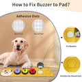 RIBOSY Dog Buttons for Communication, 5 Pcs Dog Speech Training Buzzers with Non-Slip Rubber Pad and 50 Stickers, 30 Sec
