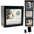 OtterPets Cat Urn for Ashes, 4 Customizable Displays with Paw Print Ink Kit, 6.5x6.5x4.0, Flannel Bag, Pet Urns for Cats Ashes, Pet Urn for Cat Ashes, Pet Ashes Keepsake