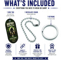 Mama Lu's Crew Bigfoot Response Team Dog Tag Necklace, Double-Sided Aluminum Sasquatch ID with Ball Chain & Key Ring, Ma