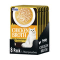 INABA Chicken Broth, Side Dish/Topper for Cats with Vitamin E, 1.76 Ounce Pouch, 8 Pouches Total, Chicken Recipe