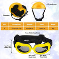 Frienda Dog Helmet and Goggles, UV Protection Doggy Sunglasses and 4 Inch Padded Puppy Motorcycle Helmet Adorable Dog Go