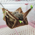 Small Animal Hammock, Hamster Hanging Bunkbed Hammock & Tunnel Warm Bed House Cage Nest Cage Hanging Tunnel and Hammock 