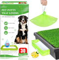 30 Pack Pet Loo Liners with Super Absorbent Pads for Petsafe Dog Potty Disposable Drawstring Pet Pee Pod Tray Bags Urine