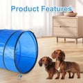 Dog Agility Tunnel 2-Pack 71"x22" with Stakes & Stop Grid for Training