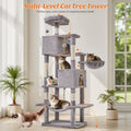 Large 66 Inch Cat Tree Tower with Sisal Scratching Post