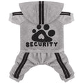 Otunrues Dog Hoodie Security Clothes 4 Legs Jumpsuit Sweatshirt Hoodies Soft & Warm Dog Outfit Pullover Winter Clothes Dog Sweater for Small Medium Large Dogs Cats (Gray, Large)