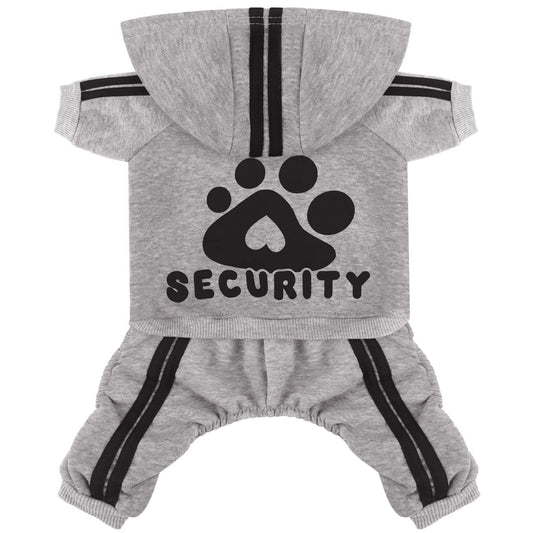Otunrues Dog Hoodie Security Clothes 4 Legs Jumpsuit Sweatshirt Hoodies Soft & Warm Dog Outfit Pullover Winter Clothes Dog Sweater for Small Medium Large Dogs Cats (Gray, Large)