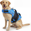 ASENKU Dog Life Jacket with Reflective Stripes, Adjustable High Flotation Dog Safety Vest, Ripstop Pet Lifesaver for Swi